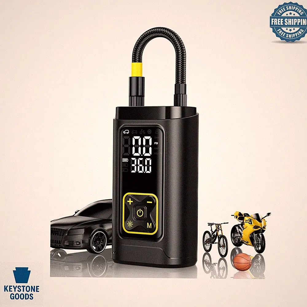 150PSI Portable Air Compressor & Tire Inflator - Fast, Quiet, Auto Shut-Off,...