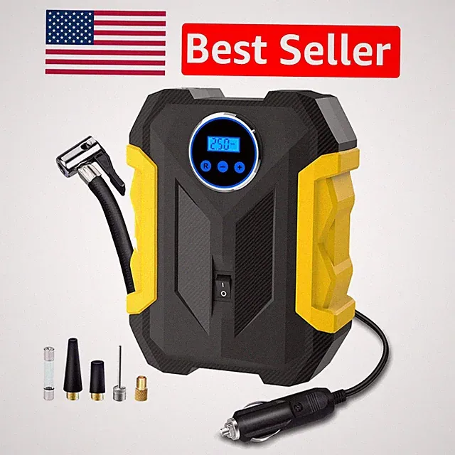 Innovative Digital Air Compressor - Quick Tire Inflation with 10ft Hose