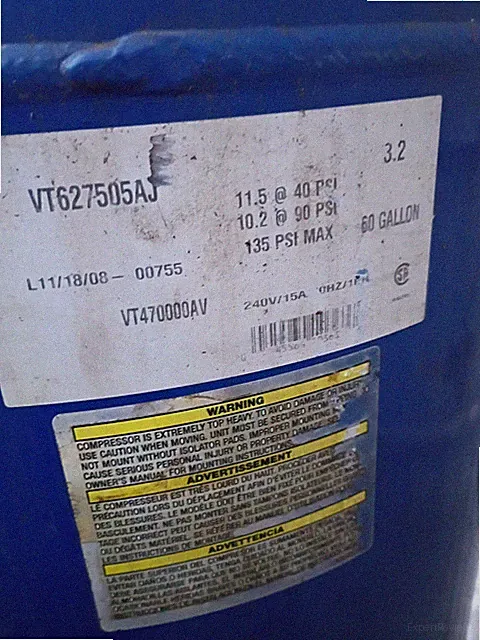 This Is A 6ft Air Compressor Received It For Payment it's a 80 gal
